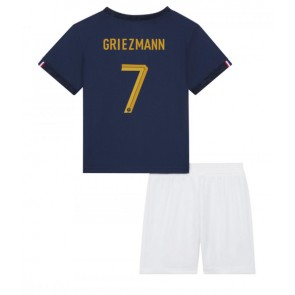 Maillot de foot France Antoine Griezmann #7 Domicile enfant Monde 2022 Manches Courte (+ pantalon court)